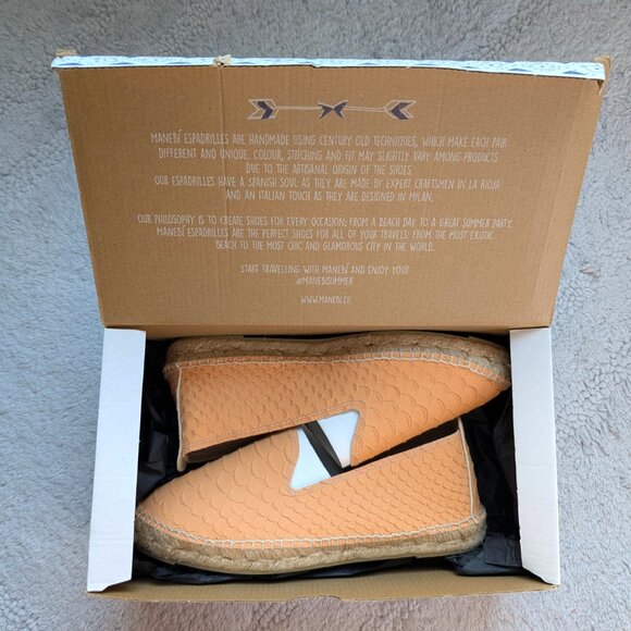 NWT Manebi Amazonia Embossed Leather Espadrilles in Pastel Rose (size: 6) - Picture 2 of 10